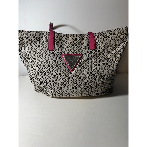 Guess Beige and Pink Tote Bag - Picture 1 of 9